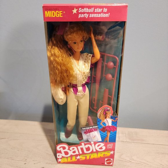 Barbie Other - Vintage 1989 All Stars Midge NIB